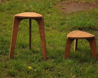 Plywood Stool Chair, Kids and Adults, Wax Oil Finish