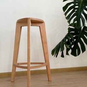 Bar stools, kitchen bar stool, three legged stool, 24 and 26 height, plywood furniture image 8