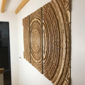 Wood Wall Arts &quot;Wood Trunk&quot; panel, Art decor, home decoration, Modern Art for wall