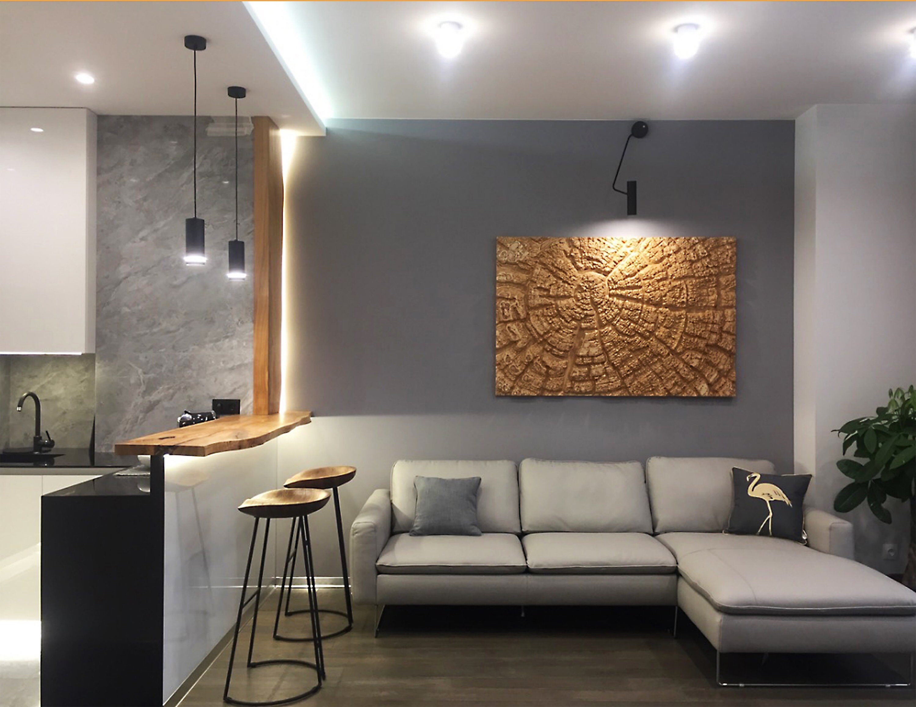 Panneau 3D Bois avec Relief Naturel, Décor Original Au Mur, Panneau de Bois