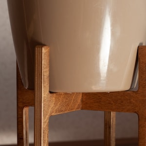 Blumenständer aus Holz, Indoor steht für Blumentöpfe in drei Größen Bild 7