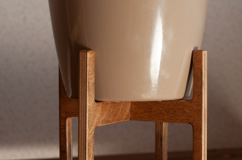 Blumenständer aus Holz, Indoor steht für Blumentöpfe in drei Größen Bild 7
