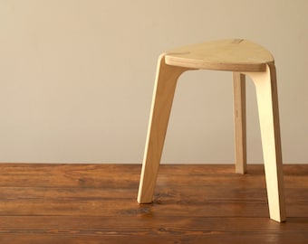 Wood stool, plywood furniture, bathroom stool, nightstend, toilet stool