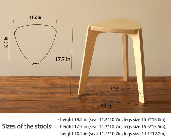 NEW Model of Triangle Stool, Wooden Stool for Child, Adult or Your