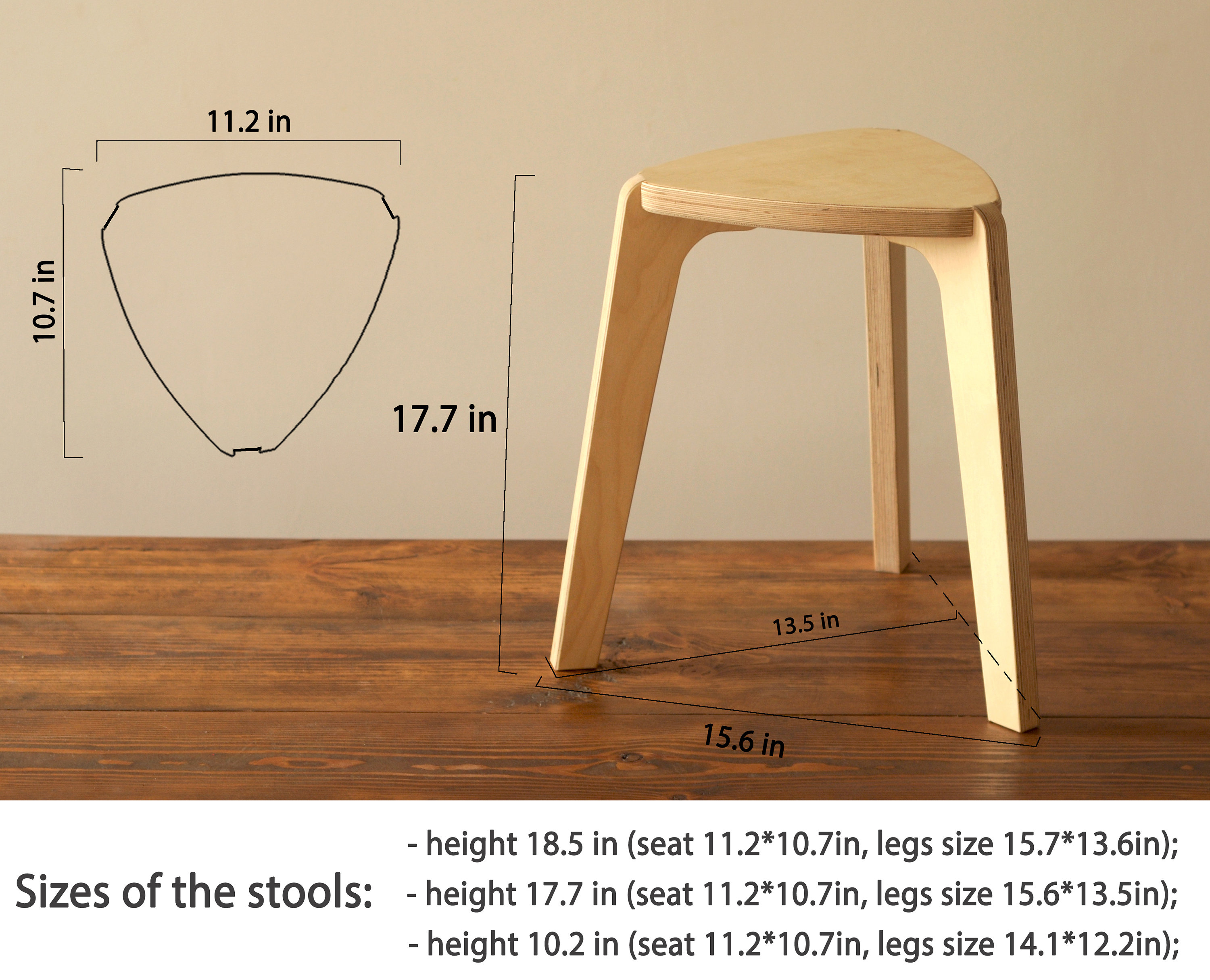 Triangle stool outlet