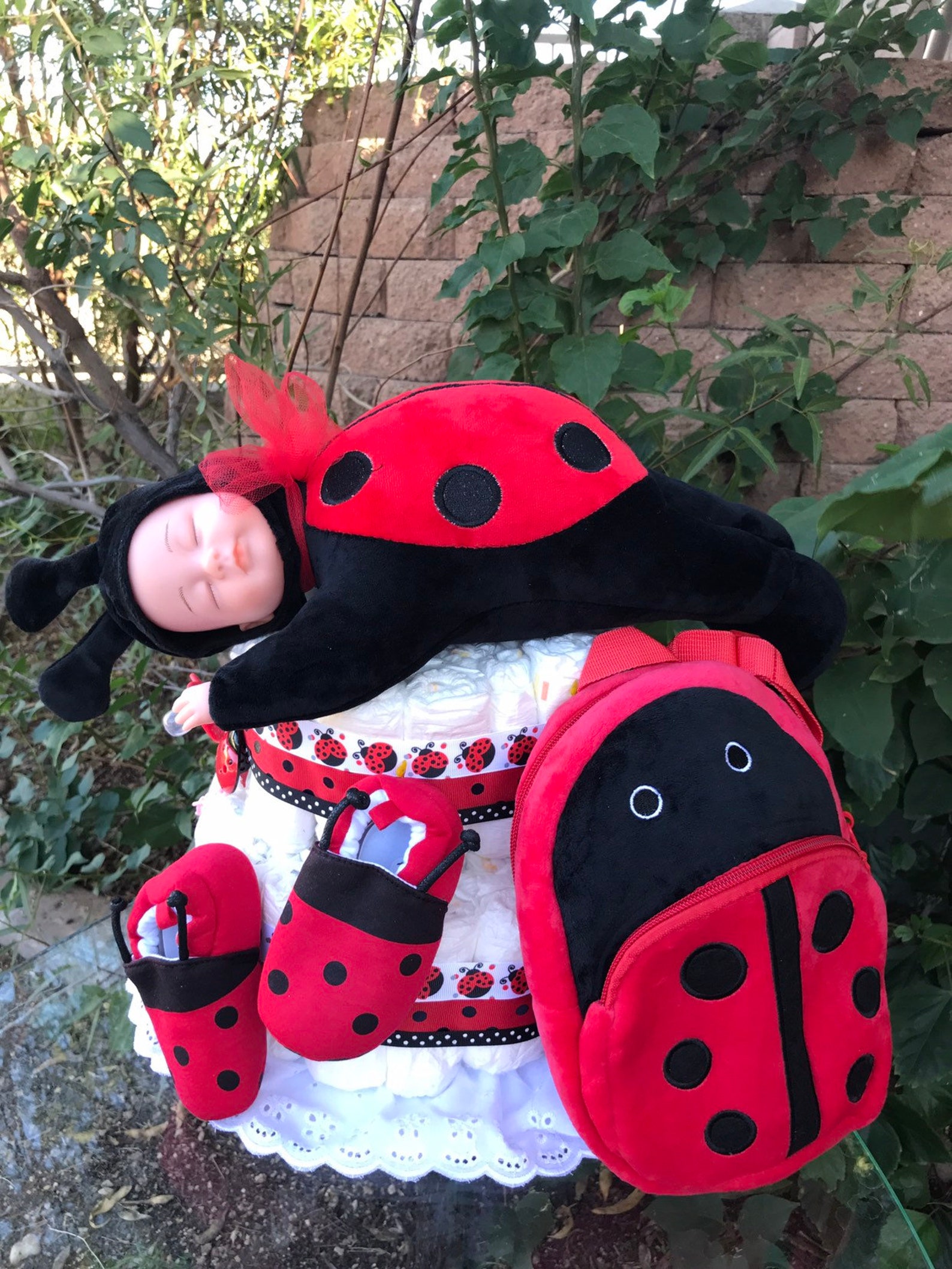 Ladybug Diaper Cake,ladybug Theme Etsy