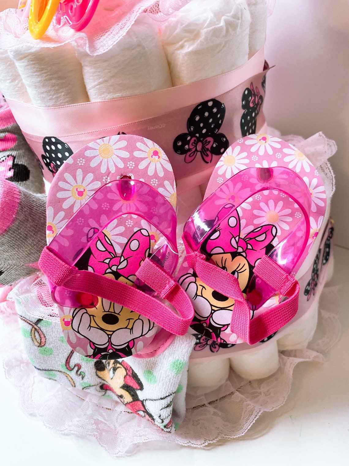 Minnie Mouse Diaper Cake Disney Diaper Cake Etsy