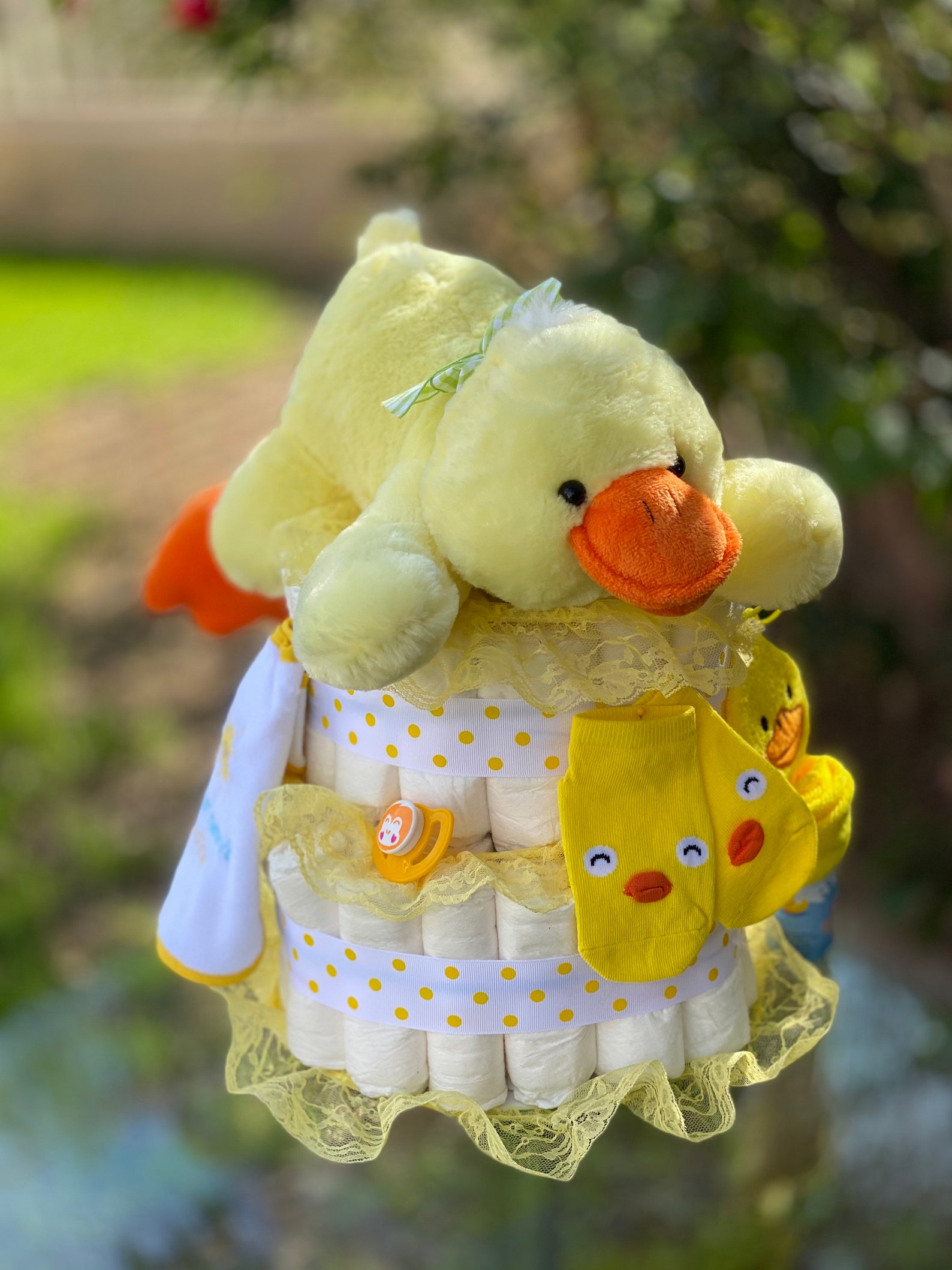 Easter Diaper Cake Duck Diaper Cake Easter Themed Etsy