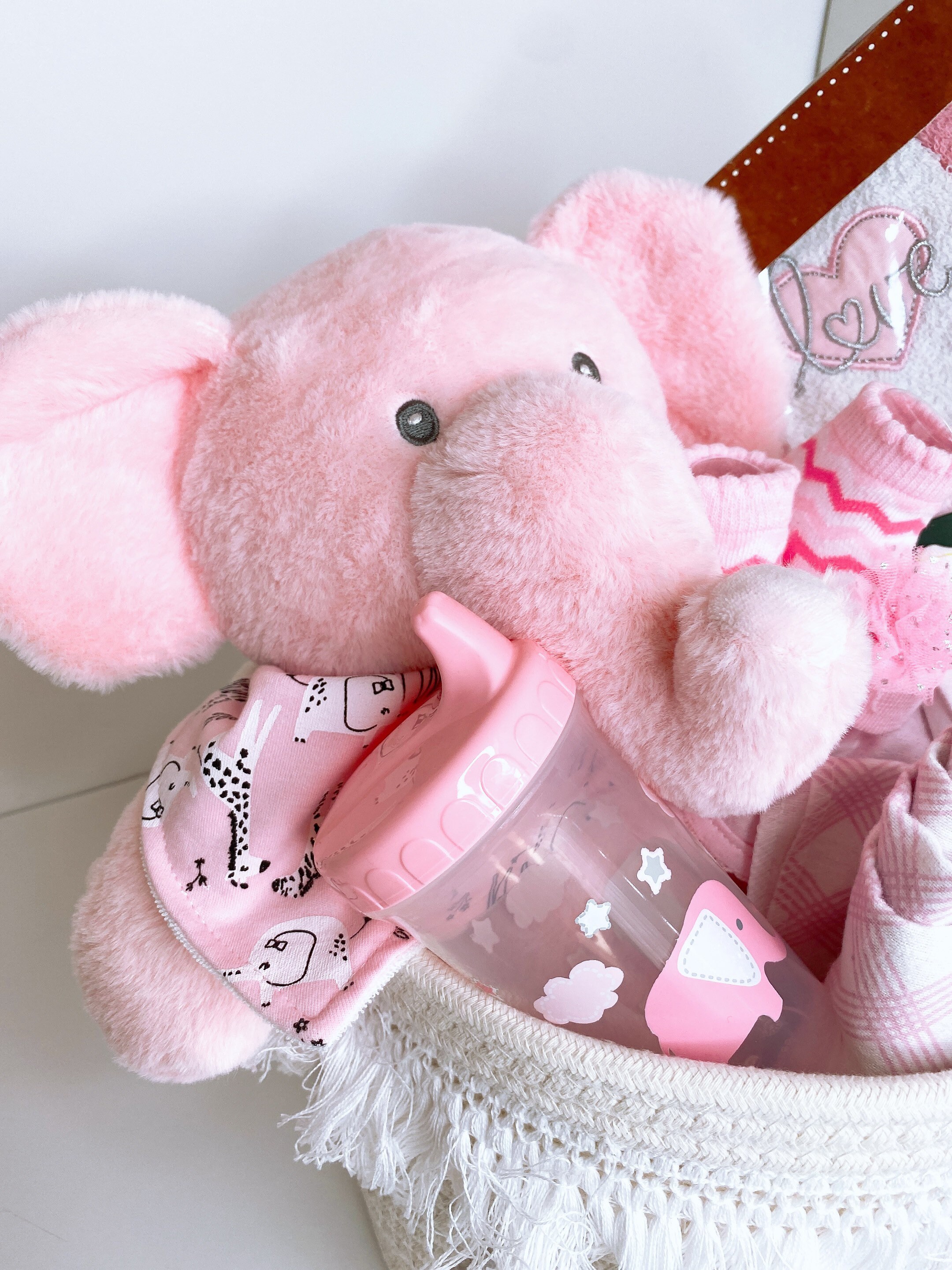 Elephant Baby Girl Gift Basket Elephant Gift Box Baby Girl Etsy