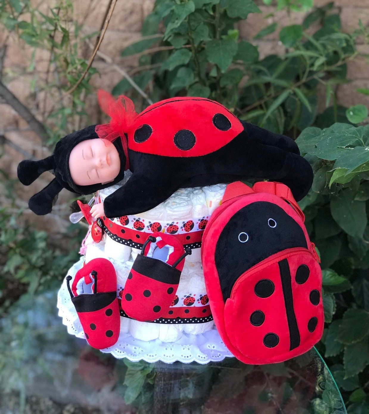 Ladybug Diaper Cake,ladybug Theme Etsy