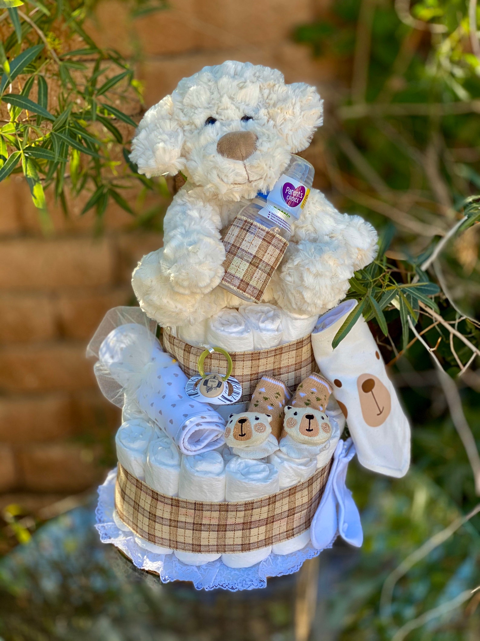 Puppy Diaper Cake Dog Diaper Cake Boy Diaper Cake Etsy