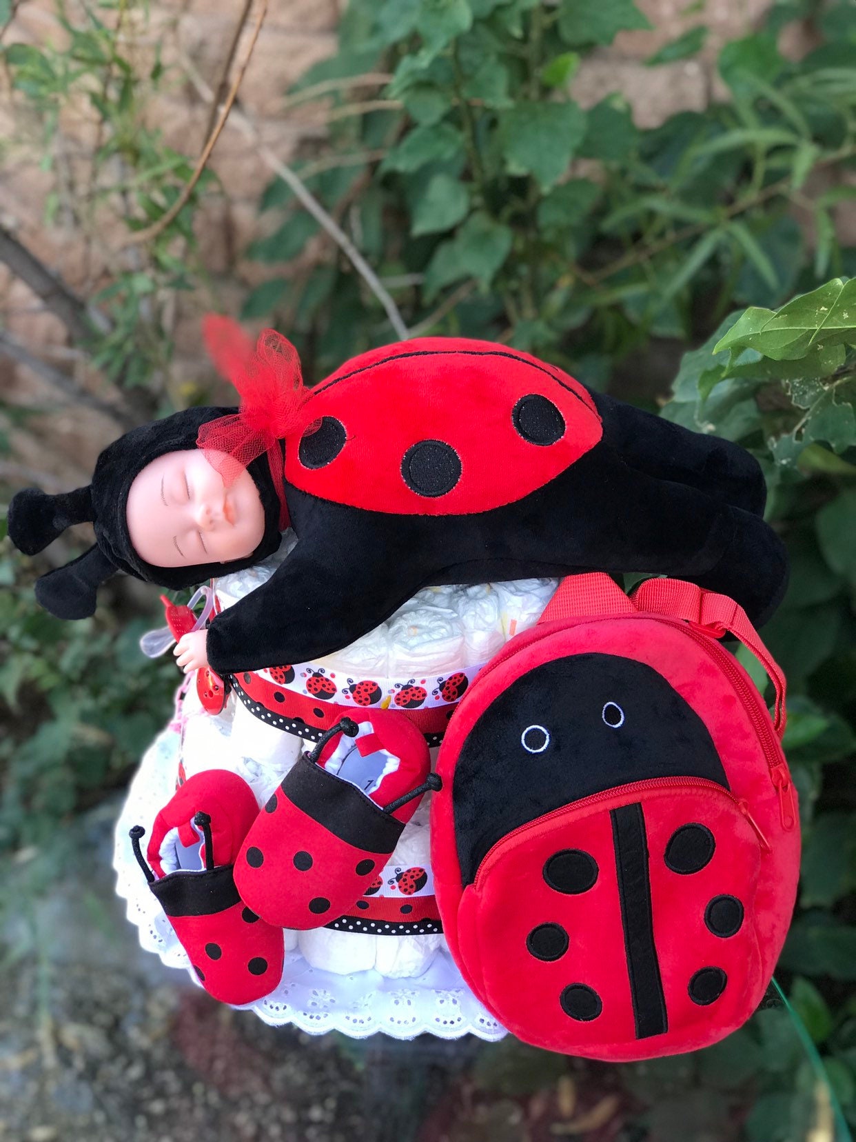Ladybug Diaper Cake,ladybug Theme Etsy