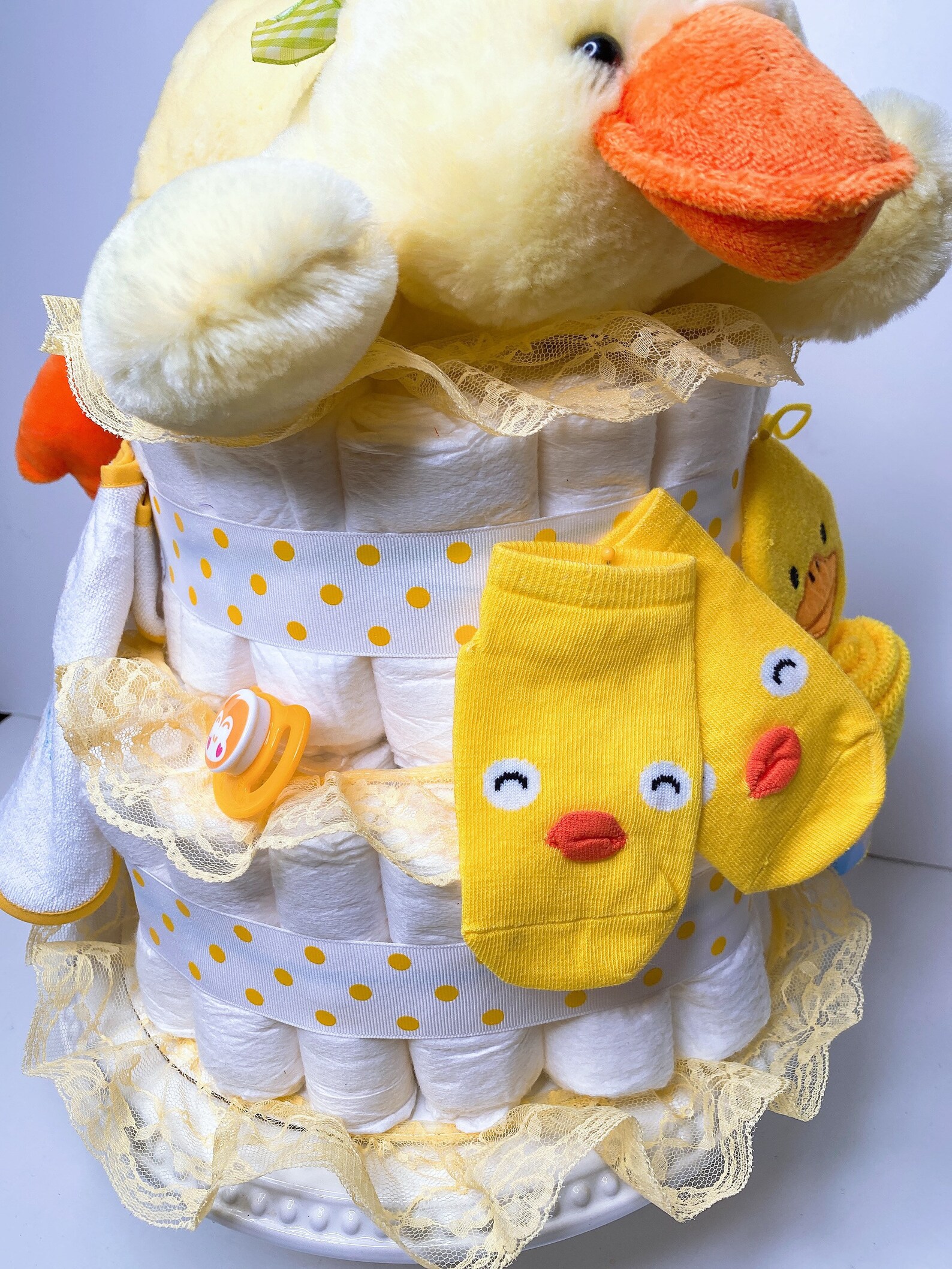 Easter Diaper Cake Duck Diaper Cake Easter Themed Etsy
