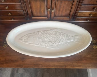 Extra grote keramische serveerschaal van El Camino, vintage keramiek servies, boerderij modern retro servies uit het midden van de eeuw, dienblad
