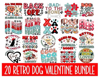 Retro Dog Valentine Png, Love Png, Shirt Design, Inspirational Quote, Sublimation Bundle, My Dog Is My Valentine, Png Bundle, xoxo PNG