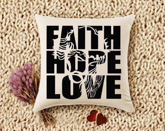 Faith Hope Love Jesus Png, Christian   Quote For Sublimation, Bible Verse, Scripture, Religious Quote, Shirt Design, Jesus, Faith, Gospel