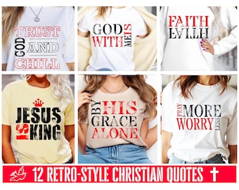 Christian Quote Bundle Png, Bible Verse, Inspirational Quote, Retro Mama png, Motivational png, Sassy Mom png, Sublimation files, Faith png