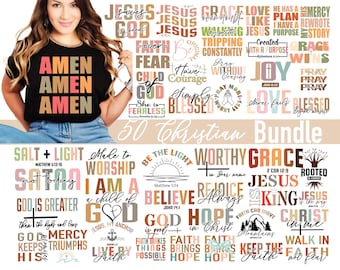 Christian Quote Bundle SVG: Bible Verse, Inspirational Designs (Digital File)