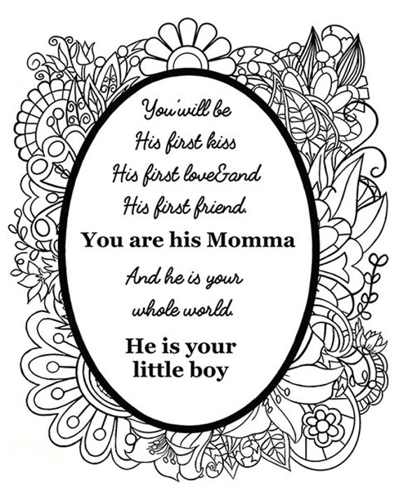 Mothers Day Coloring Page Coloring for Adults Coloring | Etsy