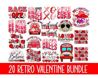 Retro Valentine Bundle Png, Love Png, Shirt Design, Inspirational Quote, Sublimation Bundle, Christian Quote Png, Png Bundle, Retro Mama Png