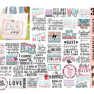 Retro Sarcastic Tote Bag Quotes: PNG Sublimation Designs (PDF, JPG)