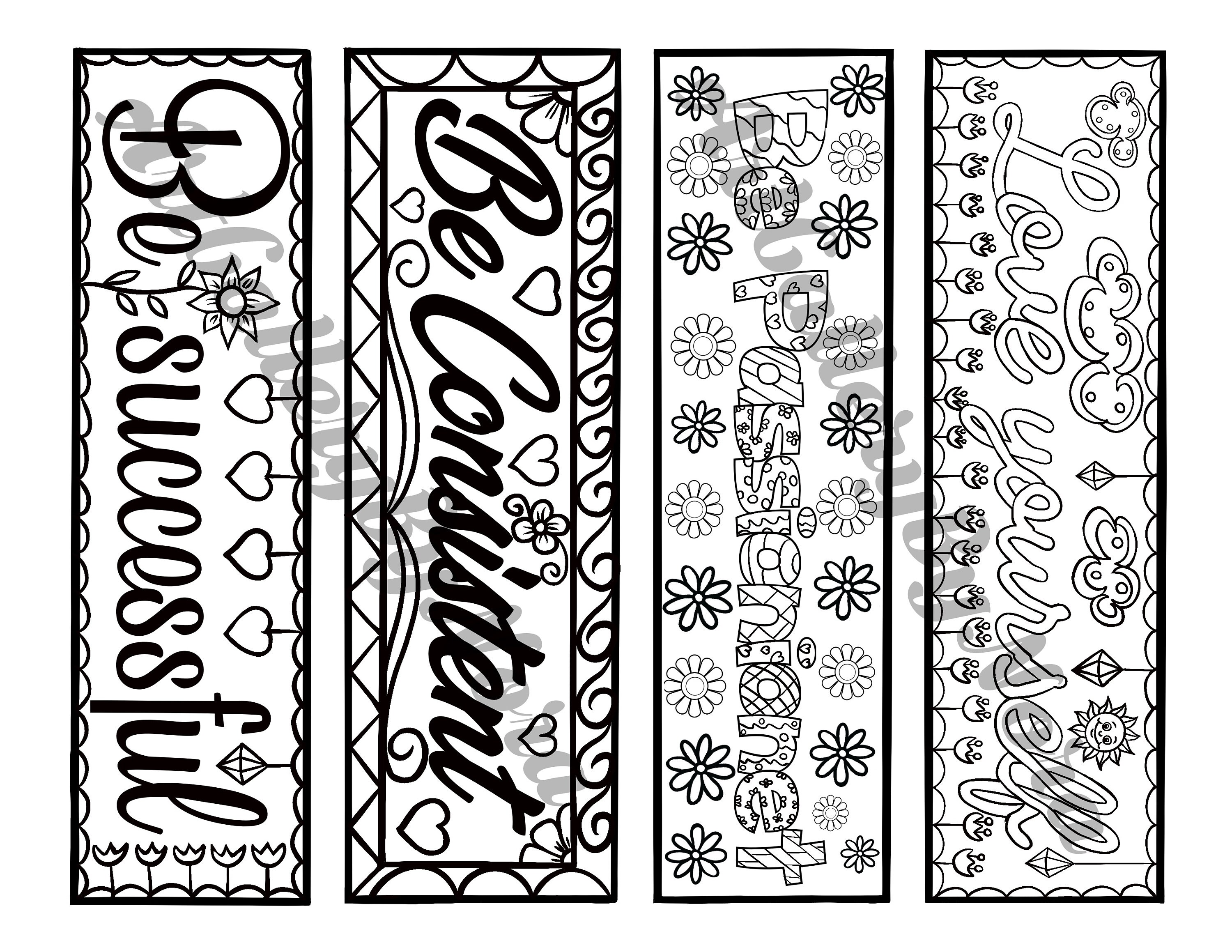 coloring pages for adults bookmarks coloring sheets etsy
