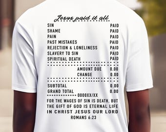 Jesus Paid It All SVG: Christian Bible Verse, Cricut Files
