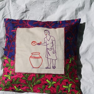 Almohadas bordadas africanas