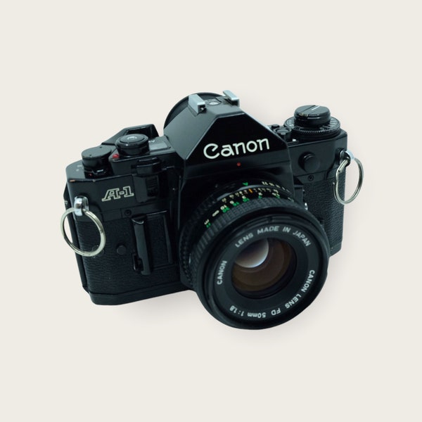 Canon A-1 35mm SLR Film Camera with 50mm F/1.8 Lens