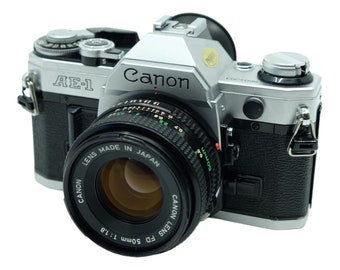 Canon AE-1 - 35mm SLR - Vintage Film Camera with 50mm F/1.8 Lens