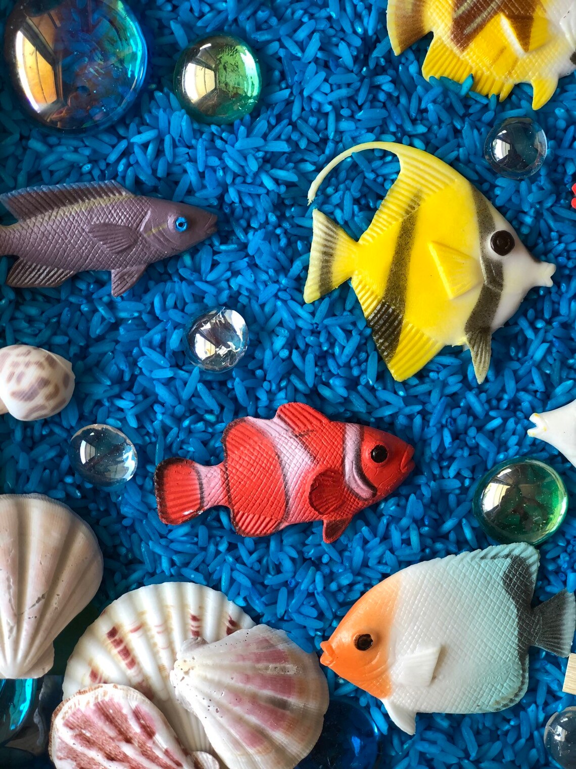 Ocean Fish Sensory Bin Activity Set Montessori Reggio Etsy