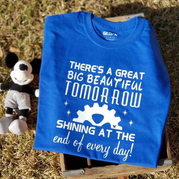Carousel Of Progress T-Shirt - There's A Great Big Beautiful Tomorrow Disney Theme Tee - Disney World Ride Shirt - Disney Vacation V-Neck