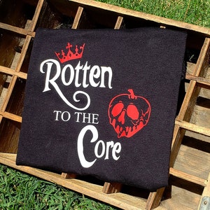 Rotten to the Core T-Shirt - Disney Themed The Descendants - Family Vacation - Back to School - Kids Youth Toddler Adult - Rotten Apple Tee