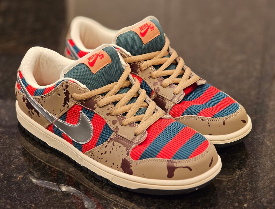 Nike SB Dunk Low Freddy Krueger Repros Size 12 Nightmare on Elm Street