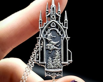 Silver Midnight Cathedral Necklace