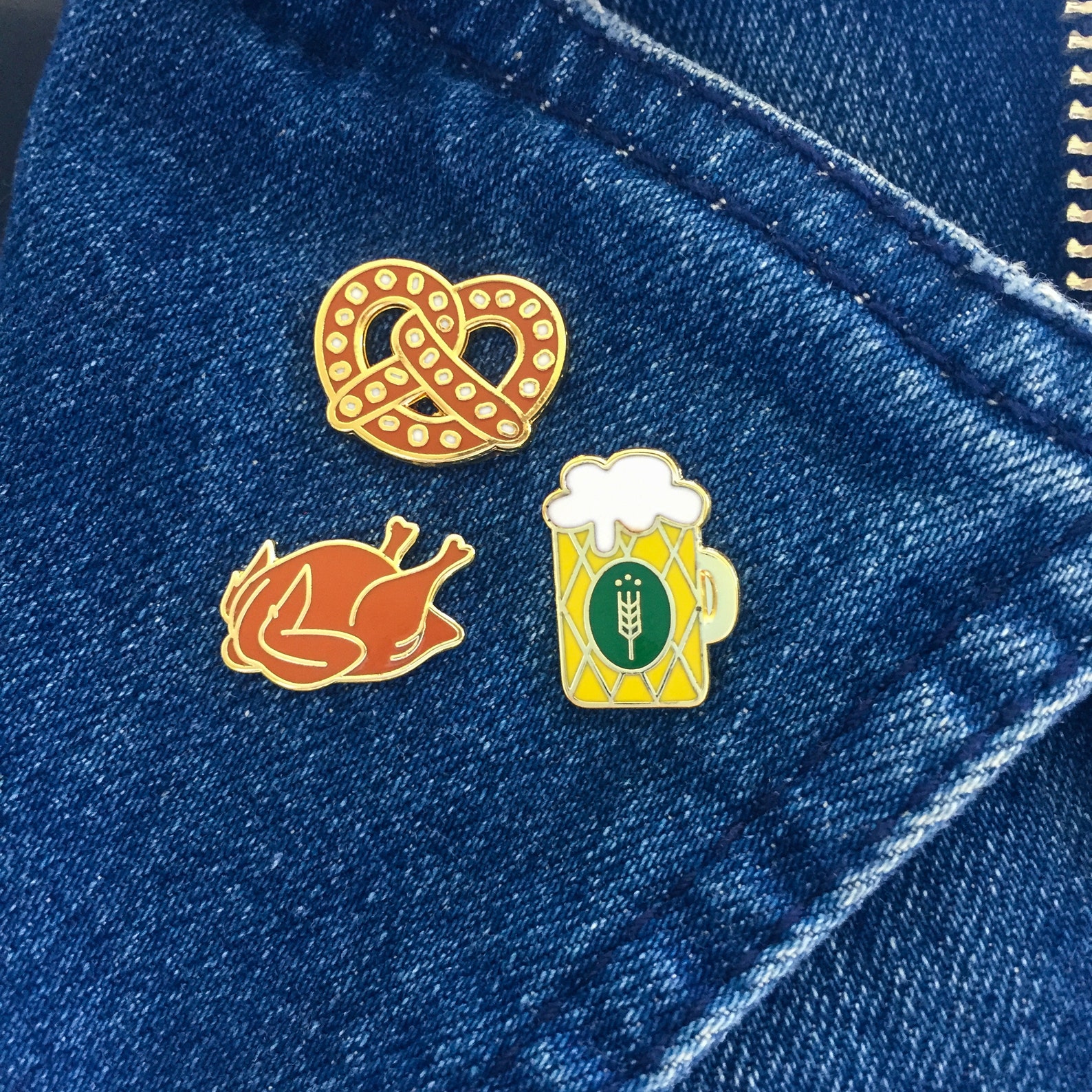 Pretzel Oktoberfest Pin Brezn Badge Oktoberfest Jewellery Etsy