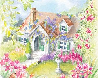House in the Country Decoupage Napkins | Spring Design