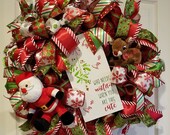 Christmas Wreath, Singing Reindeer Wreath, Front Door Wreath, Best Door Wreath, Holiday Wreath, Santa Wreath, Diane 39 s Designs Boutique
