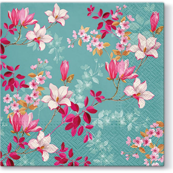 4 Paper Napkins For Decoupage | 4 Decoupage Napkins | Magnolia |  Napkin for Decoupage | Paper Serviette | Decoupage Prints |  |