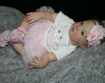 Reborn Baby Girl created from a Donna Rubert (Holly) Kit