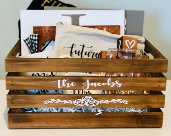 Personalized Engagement Gift Basket