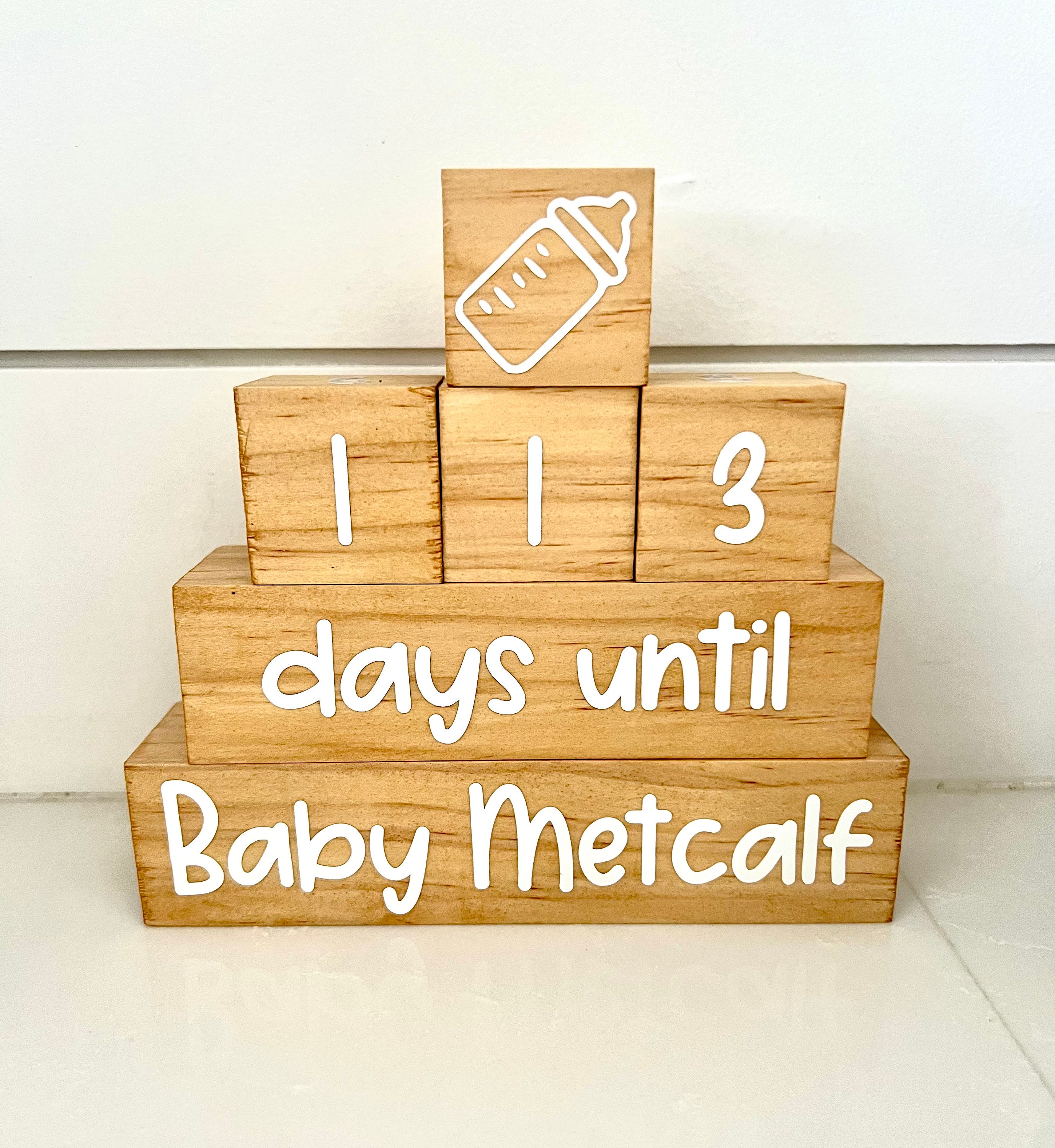 Baby Countdown Blocks - Etsy