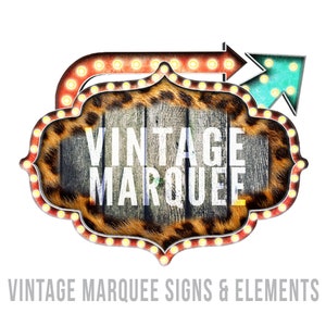 Digital Download | Marquee Builder Bundle with Frame, Backgrounds & Arrows | PNG Clipart Set for Logo Building, Graphic Arts, Sublimation