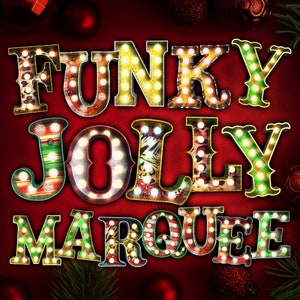 Letras de Navidad de Carpa Digital PNG / Clipart Bundle / Alphabet Art para Sublimación, Diseño Gráfico, Transferencias Digitales / Números de Marquee