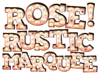 Digital Download | Casual Cute Rose Pink Marquee Letters & Numbers | PNG Image Graphic Clipart Bundle Set | Alphabet Art for Sublimation