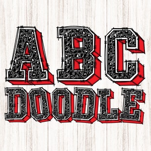 Leopard Alfabet PNG, Varsity College Sports Athletic 3d Shadow Letters, Grijs Zwart Wit Rood, Leopard Cheetah Fill Patroon, Dye Sub Alpha
