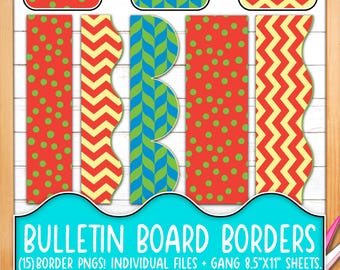 Borders for Bulletin Boards | Print & Cut, Seamless | Geometric