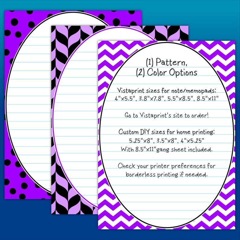 Stationery Pack | Printable & Vistaprint Compatible | Geometric Shapes ...