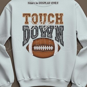 Touch Down Saison PNG, Fußball PNG, Faux Stickerei digitaler Download, Faux Applikation Design, Glitter, Printable, Clipart Print, volle Größe