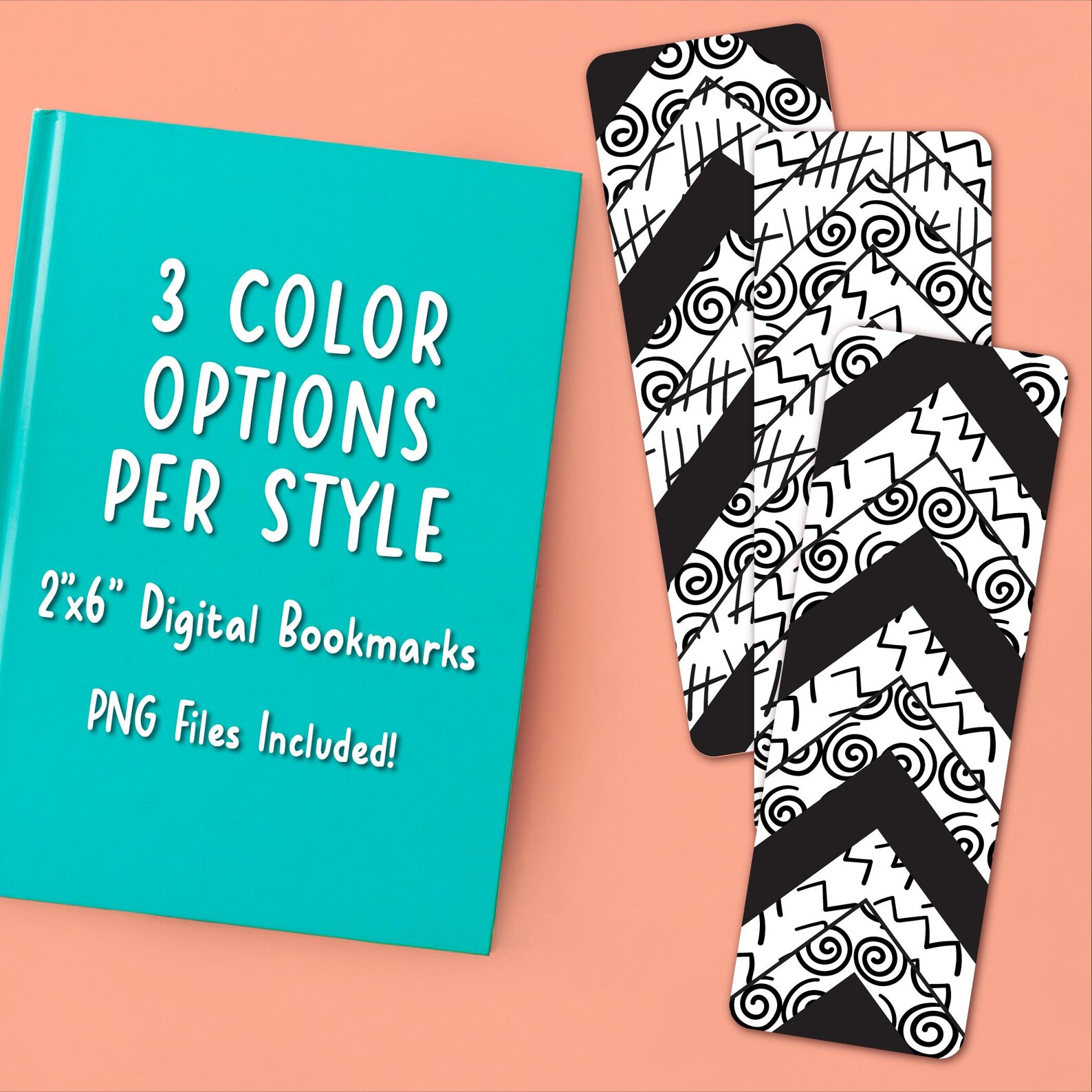Digital Bookmarks (printable), Clipart Bundle Set of 12 | Lined & Blank ...